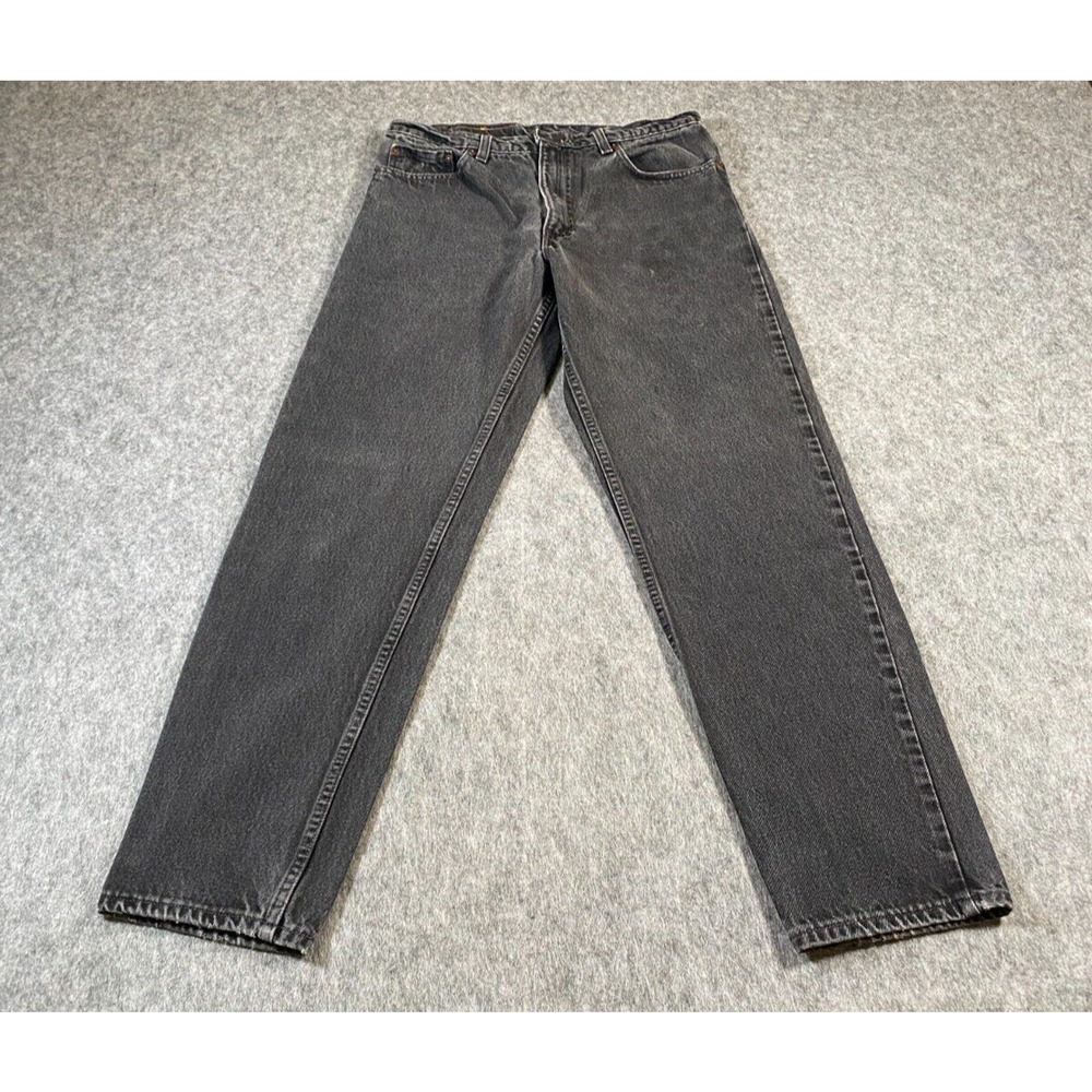 Levis 550 Vintage Relaxed Fit Tapered Leg Jeans Mens 34x32 (31x30.5) USA Black